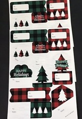 BiGDoT Christmas Gifts TO & FROM Sticker Labels Red & Green Plaid 10 Pages