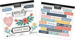 Family Scrapbook Stickers – Memories Themed With Phrase Tags, Flowers, Home I…