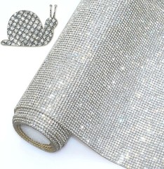 Car Rhinestone Sheets Self-Adhesive 2mm Crystal Gems Decor 15.8″x39.4″ Shiny