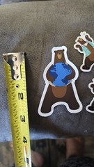 Salesforce Codey Stickers/Decals, Brown Blue Green White (2 Large, 6 Small)