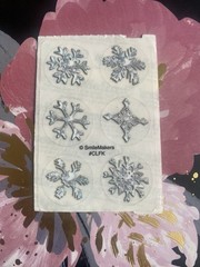 Vintage SmileMakers Snowflakes Sticker Module 2×4 Inches