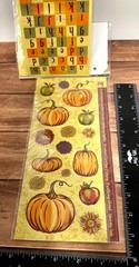 Fall Harvest Embellishment Value Pack Stickers Tags Ribbons buttons Scrapbooking