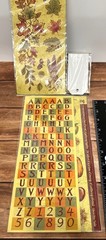 Fall Harvest Embellishment Value Pack Stickers Tags Ribbons buttons Scrapbooking