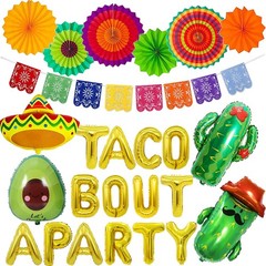 26 Pcs Taco Bout a Party Decoration, Fiesta Party Decorations Include Paper F…
