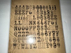 Tim Holtz Idea-ology Lot of 7 Kraft Resistance Chipboard Letters And Digits Alph
