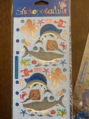 Lot of 2 Pkgs Stickopotamus Binder Stickers Fish & Sea Life NIP