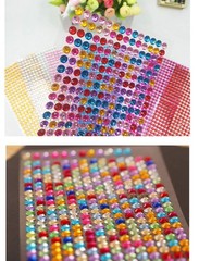 DoTebpa 4032 Pieces 6 mm Colorful Bling Rhinestone Sticker Sheet Multicolor