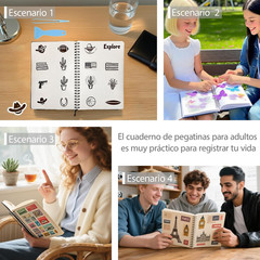 2 Pack Reusable Sticker Book Collecting Album Contains 30+30 blank release paper