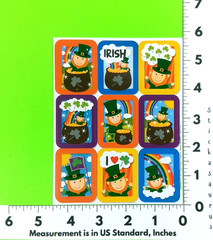Eureka Leprechauns Sticker Sheet Retired St. Patricks Day Irish