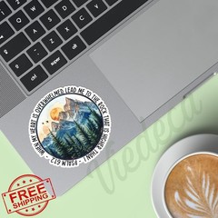 VIEDECA Christian Sticker Psalm 61:2 3×3 Inch