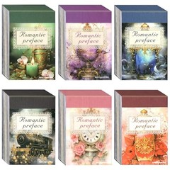 Set of 6 Washi Stickers for Journaling – 300 Pcs – Retro Romance – 6 Sets