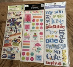 Assorted Scrapbooking 3D Borders, Stickers 17 Items Total