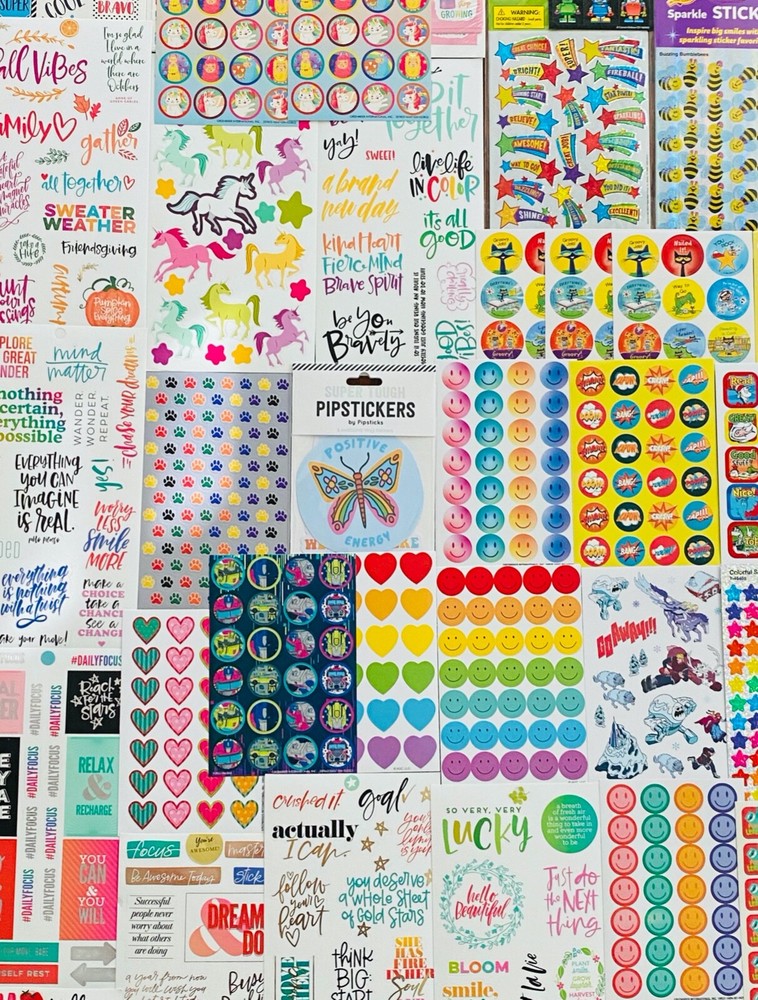 Huge Lot Stickers Planner Craft Scrapbook Supplies Variety Of Themes | 399+ Pcs.