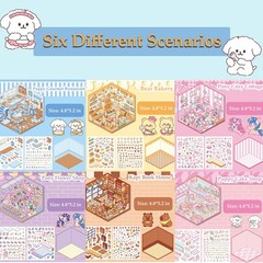 DIY 3D Sticker Scene for Girls Make Your Own Mini Room Arts & Crafts Supplies