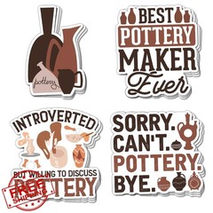 Vybonz Pottery 3 Inch Stickers Pt2 12pcs