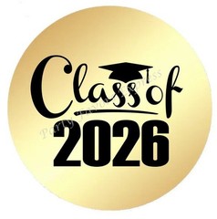 CLASS OF 2024 GRADUATION GOLD FOIL ENVELOPE SEALS LABELS STICKERS PARTY FAVORS