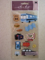 Sticko VACATION-ROAD TRIP Stickers Sealed Package EK Success Travel
