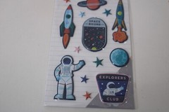 American Craft Shimelle Field Trip Embossed Puffy Stickers 17PK Scrapbooking Art