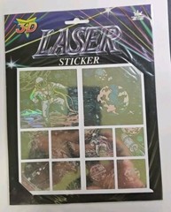 Lot Of 2 3D Laser Stickers Outer Space Astronauts VTG NOS Adorn Gift
