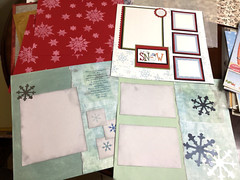 Scrapbooking Christmas 12 x 12 Paper Lot 121 Total +Extra Unopened Packs, Loose