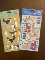 Lot of 2 Pkgs Stickopotamus Binder Stickers Cats & Accessories NIP