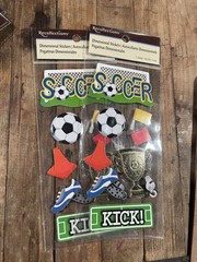 Recollections Dimensional Stickers Lot of 7 Sports Birthday Beach Art