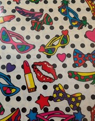 New Vintage Lisa Frank Sticker 2 Sheet Pack S125 Sunglasses Lipstick Bows