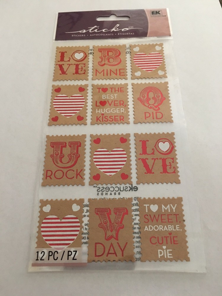EK Success Brands Sticko Stickers, Love Stamps