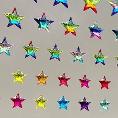 Rainbow Epoxy Glitter Star Dimensional Stickers Scrapbooking Cardmaking