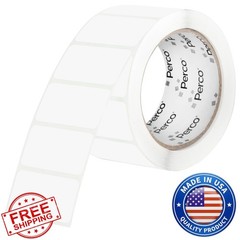 Perco Clear 1×2 Inch Labels 500 Roll