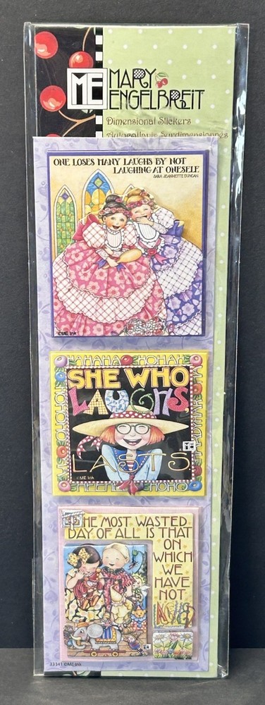 Mary Engelbreit SHE WHO LAUGHS Dimensional Stickers LAUGHING
