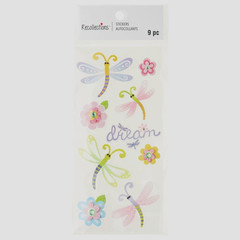 Dragonflies Dragonfly Green Purple Blue Pink Dream Insect Recollections Stickers
