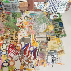 HUGE Lot Vintage Modern Scrapbook Junk Journaling Stickers Stickopotamus