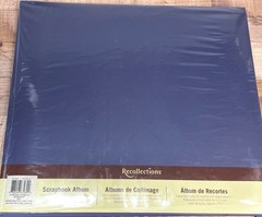 NIP Recollections Scrapbook Blue, Gold Striped