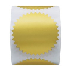 Hybsk Gold Metallic Certificate Sealing Labels Awards Legal Embossing Stickers