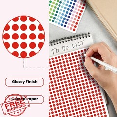 VeriPap 0.25in Dot Stickers Red 6600 PCS