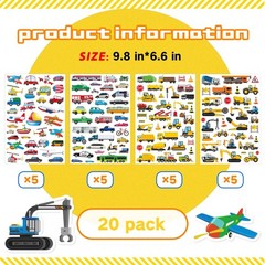 Construction Vehicles Stickers – 665 Waterproof Car & Truck Adhesive Decals for