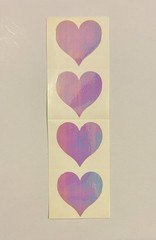 VERY RARE HTF 1984 Mrs. Grossman Mother Of Pearl Heart Sticker Strip *READ*