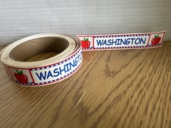 S.R.M. State Titles Banner Stickers Washington Sticker Roll Vintage HTF