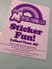 Lisa Frank Butterfly Full Sheet Sticker Glitter