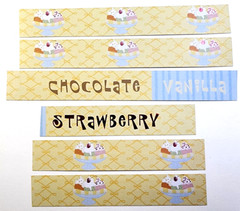 Recollections Ice Cream Sundae Glossy Cardstock Borders 6pc 6″x7/8″ Scrapbooking