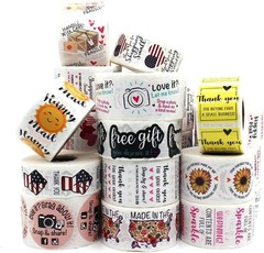 500 PCS Professional Thank You Stickers, 1.5 Inch – Perfect for Shipping & Gifts