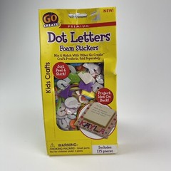 Dot Letters Foam Alphabet Stickers 175 Pieces Open Box Multicolor Peel And Stick