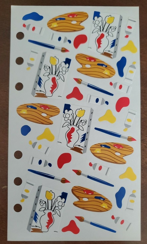 Vintage Stickopotamus binder stickers Artist Painter themed, unused