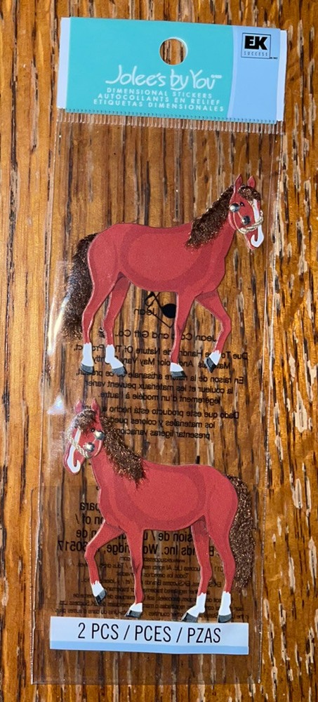 Jolees Mini Cute Horses Farm Animals Brown Country Ranch Scrapbook Stickers