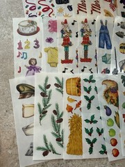 Lot of 65 Strip Sheets of Creative Memories Scrapbook Stickers, Some Vintage