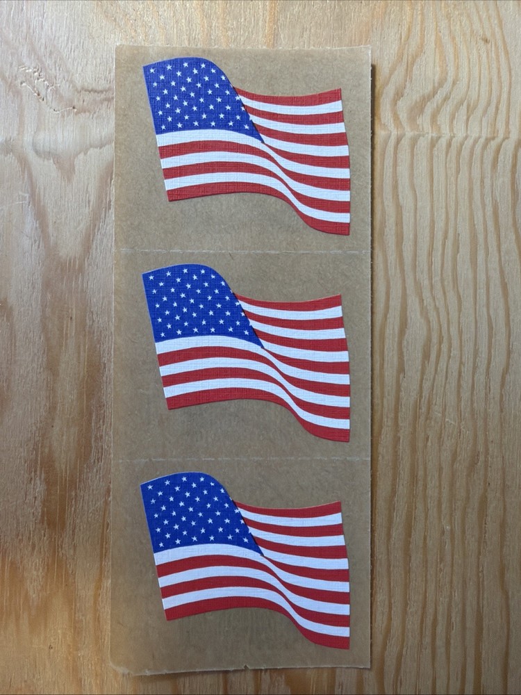 American Flag Sticker Sheet Scrapbook Craft Stickers