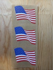 American Flag Sticker Sheet Scrapbook Craft Stickers