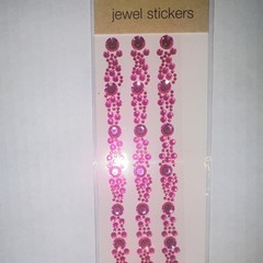 Crafter’s Square Pink Jewel Stickers Bling Scrapbooking Embellishments