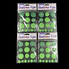 4 pks Sticko Button Photo Safe Adhesive GREEN Buttons Scrapbook Stickers